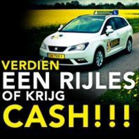 Verdien een rijles, of krijg cash!